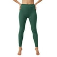 thumbnail image 2 of Zofedap High Waisted Ultra Soft Leggings for Women - Capri Length and Biker Shorts - Available in Plus Size Dark Green,Size M, 2 of 9