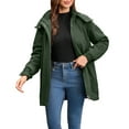thumbnail image 5 of Windbreaker Jacket Women Plus Size New Women's Solid Color Zipper Pocket Outerwear Waterproof Windproof Outdoors Long Sleeved Hooded Jacket Army Green L, 5 of 9