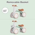 thumbnail image 3 of Bicicleta Balance Umatoll para niños y niñas de 1 año con cesta verde, 3 of 9