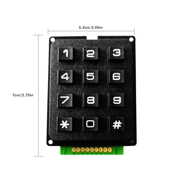 Small keypad Numeric keypad 12 Keys keyboard module Matrix array keyboard 4 x 3 Switch keypad