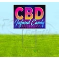 thumbnail image 1 of Cbd Infused Candy (18" x 24") Yard Sign, Includes Metal Step Stake, 1 of 6