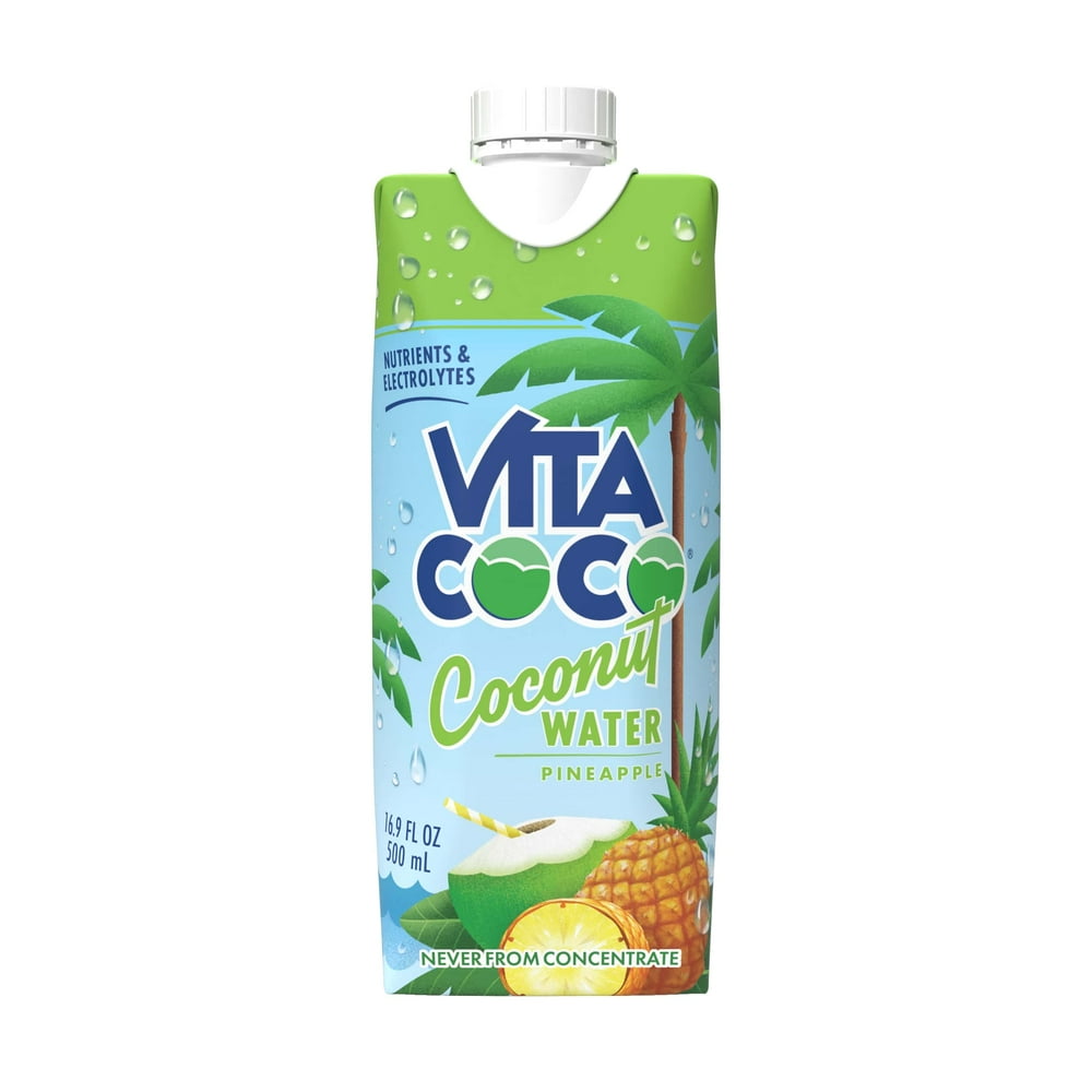 Vita Coco Coconut Water, Pineapple, 16.9 fl oz Tetra