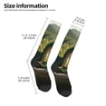 thumbnail image 2 of Fotbe Deep Forest Stone Green Dragon Calcetas Divertidas Estampadas para Hombre y Mujer, Calcetas de Algodón hasta la Rodilla para Caminar, Correr, Enfermería y Embarazo, 2 of 6