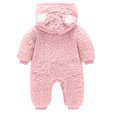 thumbnail image 4 of Frostluinai Cute Baby Girls' Fleece Jumpsuit Baby Boy Snowsuit New Born Baby Winter Coat Toddler Lined Onesie Pajamas Warm Hooded Romper Pram for Infant, 4 of 4