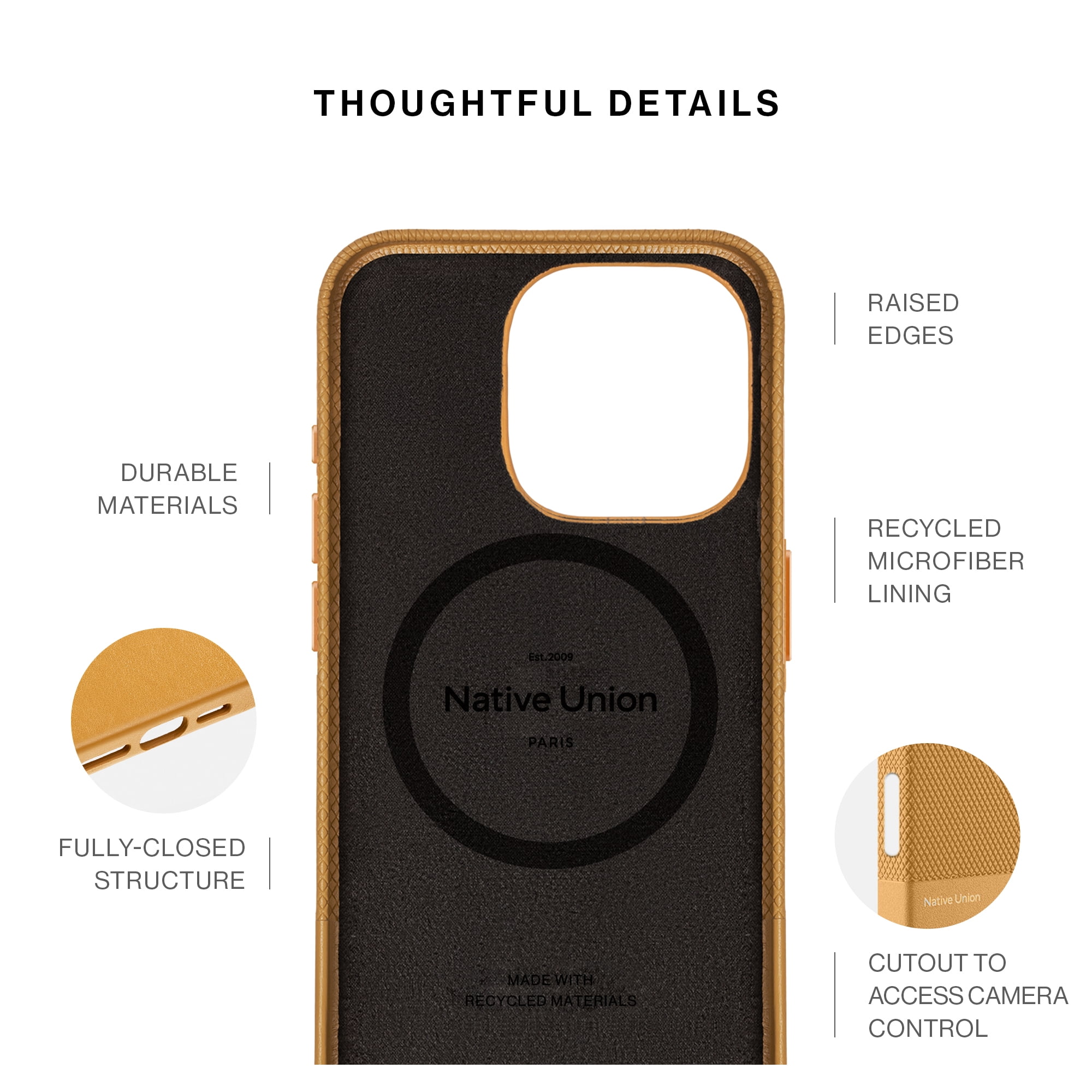 Native Union (Re)Classic Case 3.0 – 6ft Drop Protection – Compatible with iPhone 16 (Kraft)