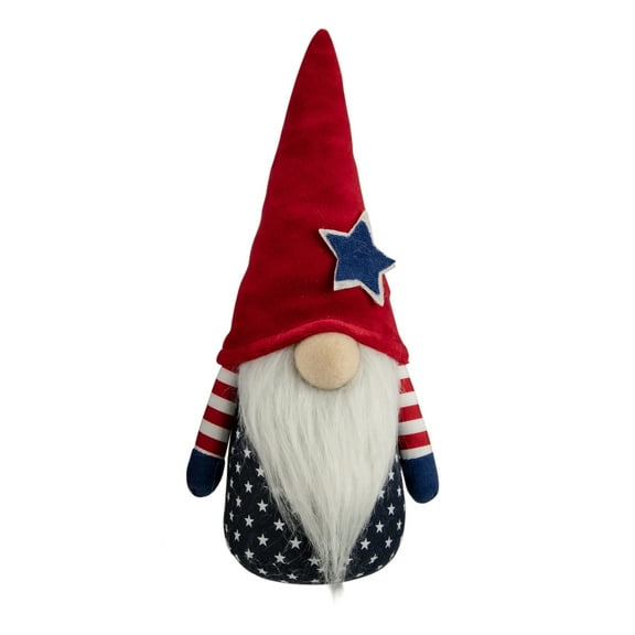 Northlight 10.5" Americana Boy 4th of July Patriotic Gnome