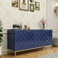 thumbnail image 2 of Boyel Living Sideboard Buffet Cabinet with 3 Drawers & 2 Doors, Blue TV Stand w/ Storage, Wood Dresser Buffet Cabinet for Dining Room Living Room, Entryway, 2 of 6