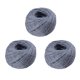 thumbnail image 1 of 3 piezas 50M Cuerda de cáñamo Artes y manualidades Cuerda de cáñamo de color para regalos Manualidades DIY Decoración festiva Paquete y jardinería (2 mm gris), 1 of 7