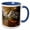 Blue/White, variant on 3drose, Autumn Leaves, Munot Castle, Schaffhausen, Switzerland - Eu29 Aje0030 - Adam Jones, 11oz Two-tone Blue Mug