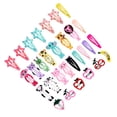 30Pcs Animal Pattern Girls' Metal Snap Hair Clips Cartoon Design