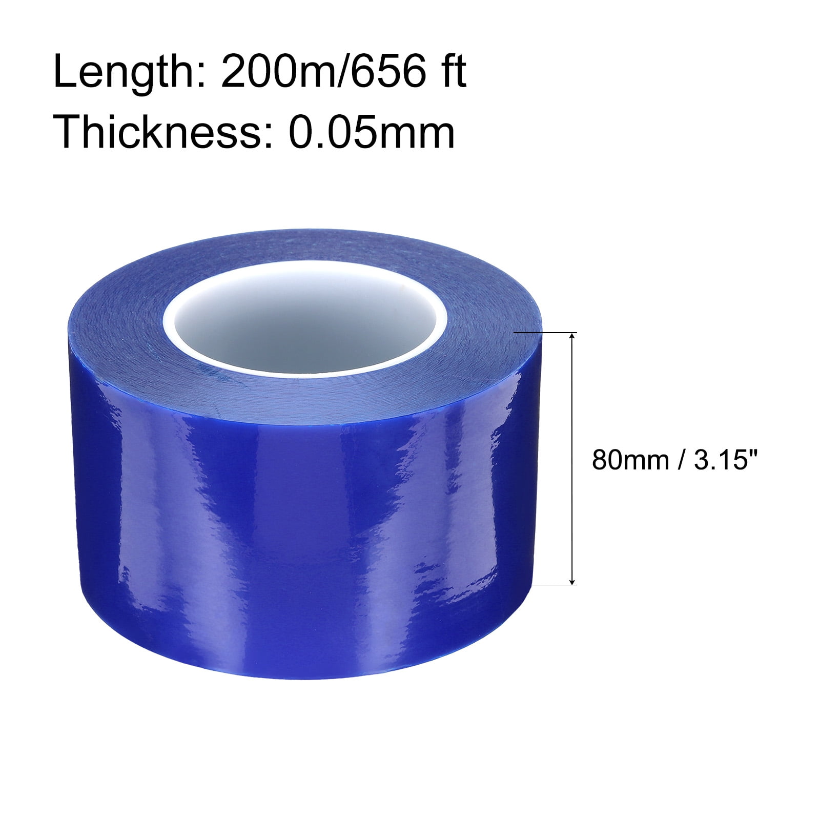 Unique Bargains PE Protective Film for Aluminum Doors and Surfaces Protection Blue 3.15" x 656Ft