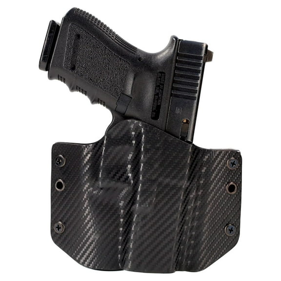 Black Carbon Fiber OWB Holster (Right-Hand, 1911 Full Size with Rail)
