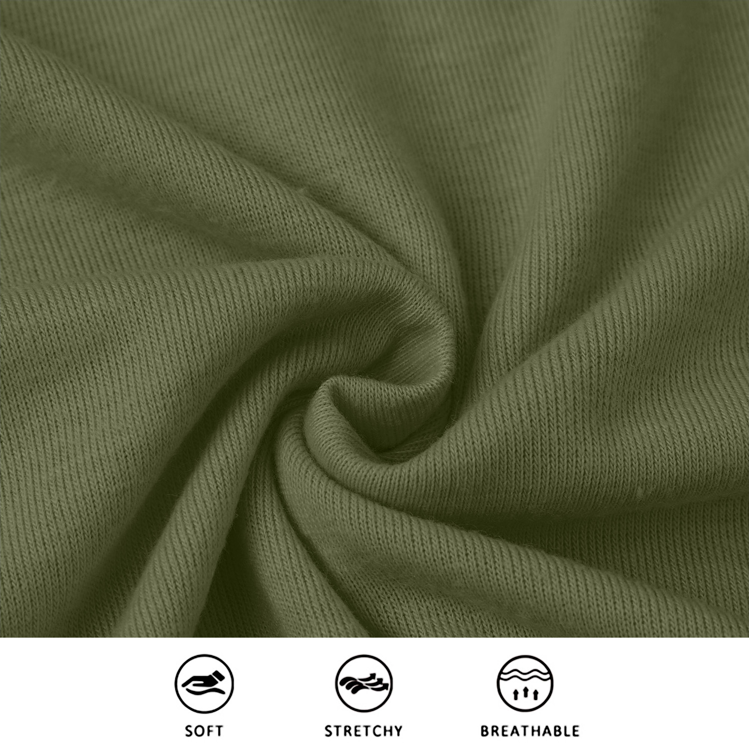 MOSHU Women's Henley T-Shirt, V-Neck, Green photo 7