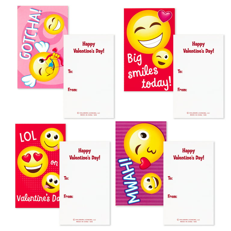 Valentine's Day Card: Hallmark Kids' Valentine Cards and Mailbox for  Classroom Exchange (Emoticons), 1 ct - Kroger