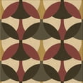 thumbnail image 1 of Ahgly Company Machine Washable Indoor Square Transitional Red Brown Area Rugs, 6' Square, 1 of 7