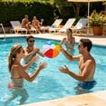 thumbnail image 5 of Inflatable Beach Balls 5 Pack PVC Multicolor Pool Party Summer Water Games Outdoor, 5 of 6