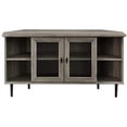 thumbnail image 1 of Walker Edison 48" Simple Glass Door Corner TV Console - Grey Wash, 1 of 2