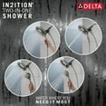 thumbnail image 5 of Delta In2ition 2-in-1 Dual Shower Head with Handheld - 4 Settings, Brushed Nickel, Hose Included, 5 of 7