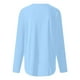thumbnail image 3 of MHFRRA Camiseta de Manga Larga con Cuello En V y Color Liso para Mujer Azul Cielo, 3 of 4