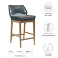 thumbnail image 5 of Modway Wellspring Outdoor Patio Teak Wood Bar Stool in Blue/Graphite, 5 of 8