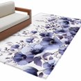thumbnail image 6 of Purple Blooms Floral Kitchen Runner Rug 2.7x5 Washable Runners for Hallway Non Slip Farmhouse Spring Flowers Botanical Large Area Rug Indoor Floor Carpet for Bathroom Laundry Entryway Bedroom, 6 of 8