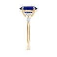 thumbnail image 3 of ANGARA Lab Grown 3.3 Ct Oval Blue Sapphire Engagement Ring for Women in 14K Yellow Gold (Size-10x8mm) | September Birthstone, Anniversary, Jewelry Gift for Women | Lab-Grown Blue Sapphire Ring, 3 of 8