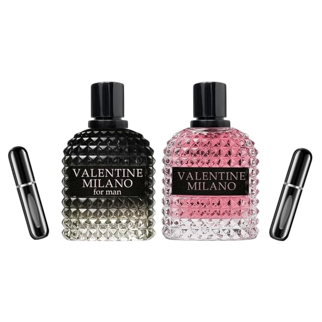 Set de regalo de perfume Valentine Milano EDP 100 ml x2 para mujer/hombre