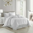 thumbnail image 2 of Nanshing Solenn 7 Piece Bohemian Floral Comforter Set, White, California King, 2 of 7