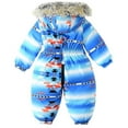 thumbnail image 4 of Cowsor Toddler Snowsuit Baby Boy Girl Winter Snow Ski Suit Clothes Hooded Jumpsuit Romper Coat Outwear, 4 of 7