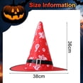 thumbnail image 2 of Sombrero brillante de Halloween, accesorios de diseño de atmósfera, decoración de sombrero de mago, 2 uds., 2 of 5