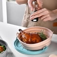 thumbnail image 3 of Hicess Foldable Silicone Baking Pan Heat-Resistant Handles Space-Saving Round Frying Pot Pad Pan Kitchen Supply, 3 of 8