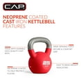 thumbnail image 3 of CAP, 25lb Neoprene Coated Kettlebell, Red, 3 of 5