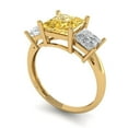 thumbnail image 2 of Clara Pucci 14K Yellow Gold 2.5ct Yellow Three-Stone Ring for Women, 2 of 8