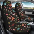 thumbnail image 4 of XYZCANDO Car Seat Covers Comfortable Car Front Seat Covers Car Seat Cover Set Easy to Install Durable Van Vehicle, Dark Insect Flowers, 4 of 10