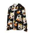 thumbnail image 2 of Easygdp Cat Skulls and Flowers Lightweight Long Sleeve Sun Shirt Sports long-Sleeved Sun Protective Clothing, Quick Drying Breathable - Large, 2 of 9