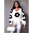 thumbnail image 6 of Women'S Ripped Knitted Cropped Sweater for Party Clubwear with Long Sleeves White 1 One Size, 6 of 8