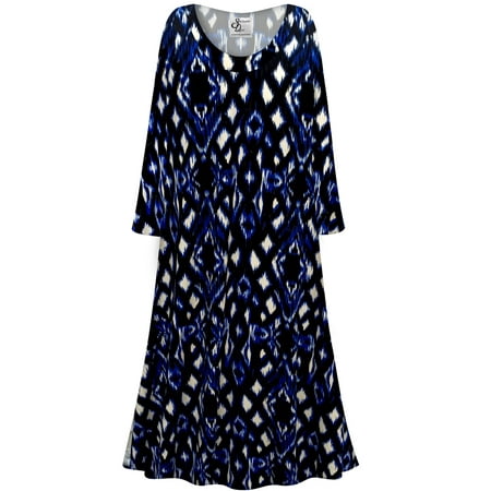 

Plus Size Extra Tall Nightgowns for Women Sleepshirt Long Sleeve Pajama Soft Sleep Dress Black Diamond Print Loungewear
