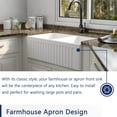 thumbnail image 6 of CoSoTower Fireclay 33" L X 20" W Double Basin Farmhouse Kitchen Sink With Grid And Strainer, 6 of 6