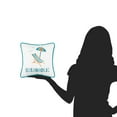thumbnail image 4 of "Oceanholic" Beach Chair & Umbrella Embroidered Mini Cotton Blend Accent Pillow 10" x 10", 4 of 5