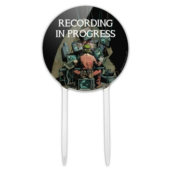 Acrylic Batman Joker Recording in Progress Cake Topper Party Decoration for Wedding Anniversary Birthday Graduation