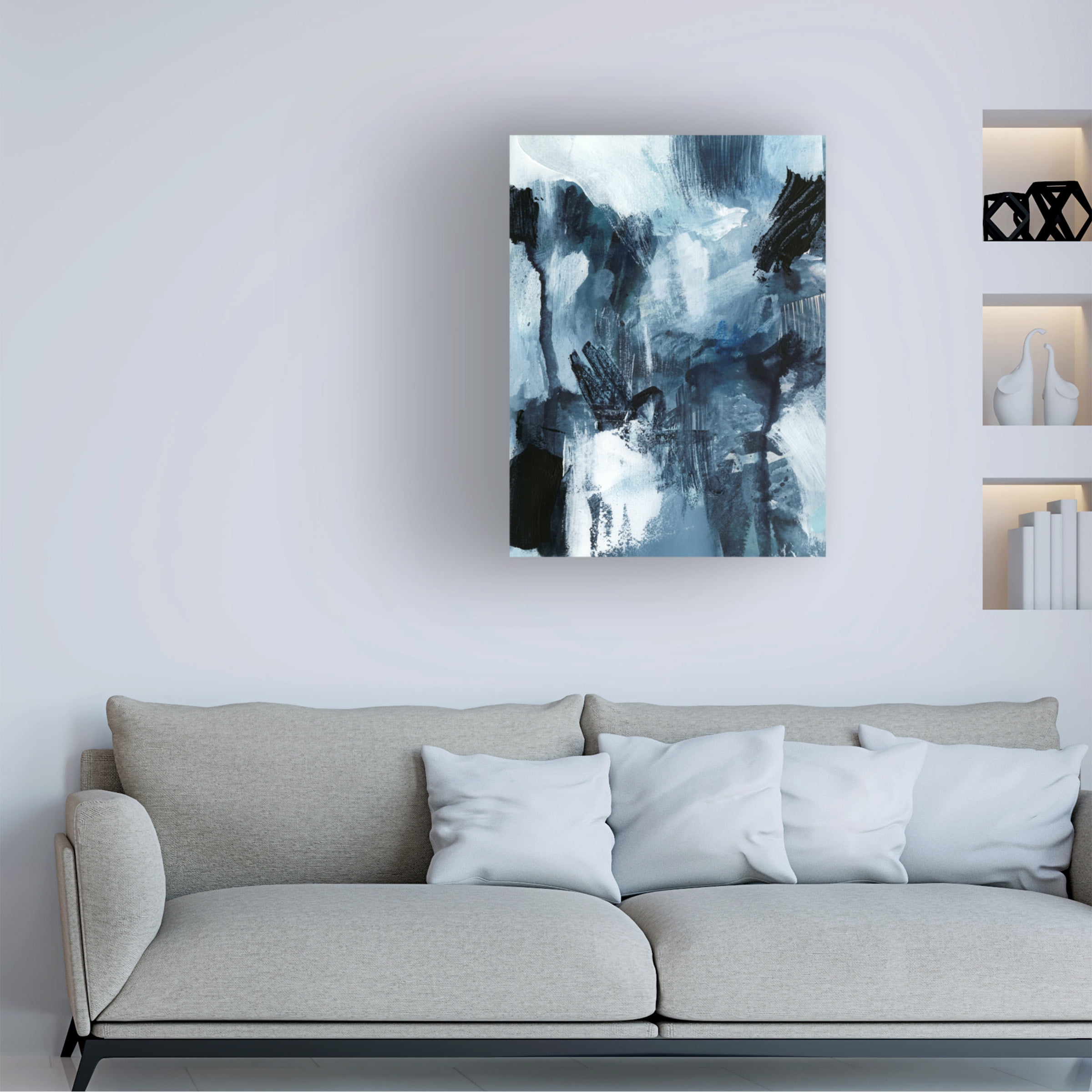 Victoria Barnes 'Composition in Blue I' Canvas Art