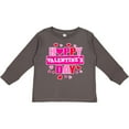 thumbnail image 3 of Inktastic Happy Valentine's Day with Hearts Boys or Girls Long Sleeve Toddler T-Shirt, 3 of 5