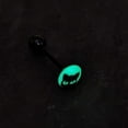 thumbnail image 6 of Body Candy 14G Women Anodized Black Glow in Dark Peeking Cat Barbell Tongue Ring Body Piercing Jewelry 5/8?, 6 of 7