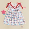 thumbnail image 2 of Okbabeha Toddler Baby Girl 4th of July Outfits Infant Ruffle USA Flag Fourth of July Dress Summer Independence Day Clothes, 2 of 7