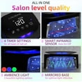 thumbnail image 3 of COLORENE Lámpara de uñas LED UV inalámbrica, 60 W recargable secador de uñas gel polaco luz, sensor automático inteligente pantalla LCD lámpara de uñas, portátil 30 cuentas LED luz de uñas con 4 ajust, 3 of 5