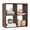 Brown, variant on Costway 4-Cube Open Bookshelf with Anti-tip Kits Home Modern Style Storage Shelf for Study Black