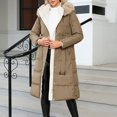thumbnail image 2 of Vedolay Warm Winter Coats for Women Hooded Cardigan Casual Warming Outwear for Autumn Brown,M, 2 of 5