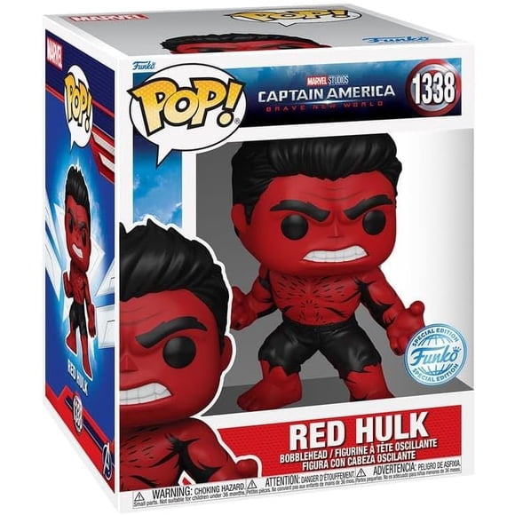 Pop Marvel Captain America Brave New World 6 Inch Action Figure Deluxe Exclusive - Red Hulk #1338