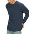 thumbnail image 4 of Iceglad Mens Premium Cotton Fashion Casual Crew Neck Long Shirts, 4 of 8