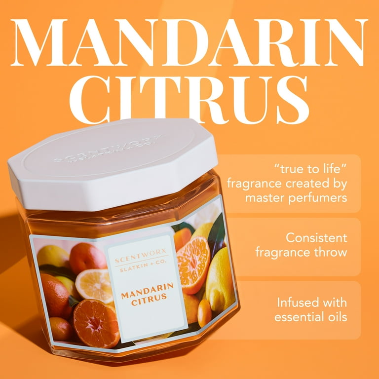Scentworx 14.5 oz Mandarin Citrus 3-Wick Jar Candle by Slatkin